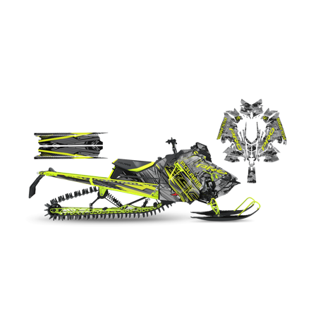 SweTown Dekalkit Elys-850-Pro-Lime - Polaris Axys 800 SKS 146 2018-2020