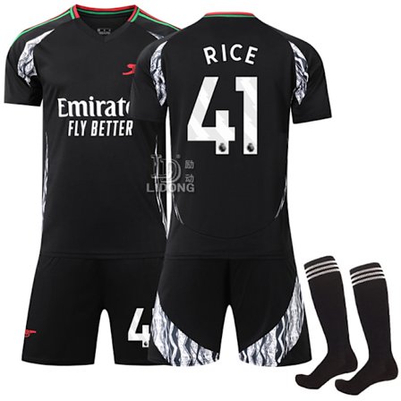 Fotballdrakt for Gutter Jenter 24-25 Herredrakt Ungdom Arsenal NO.41 Drakter Fotballdrakt Rice Fotballtrøye Shorts Sett Fans Gave