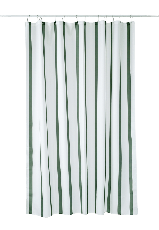 Åhléns Home Duschdraperi HELLE 180x200 cm Badrumstillbehör Grön ONESIZE