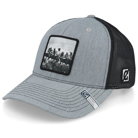 Public Domain - Grau trucker Cap - Lunch Atop A Skyscraper Grey/Black Trucker @ Hatstore