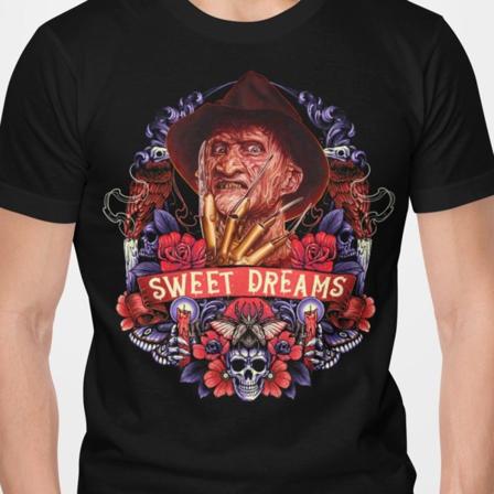 Svart Skräckfilm T-shirt Freddy Krueger - Sweet Dreams Xxxl