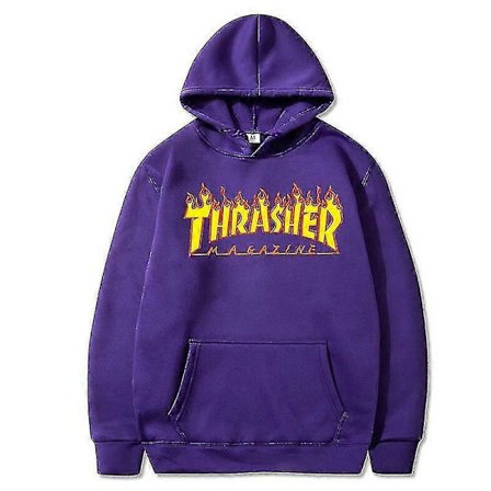 Thrasher Neule Flame Collegepaita Rento Toppi Muoti Print Huppari | Fruugo Au