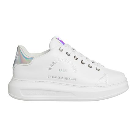 Karl Lagerfeld women's Sko leather trainers sneakers Kapri Rue St-Guillaume Hvid, Dame, Størrelse: 38 EU