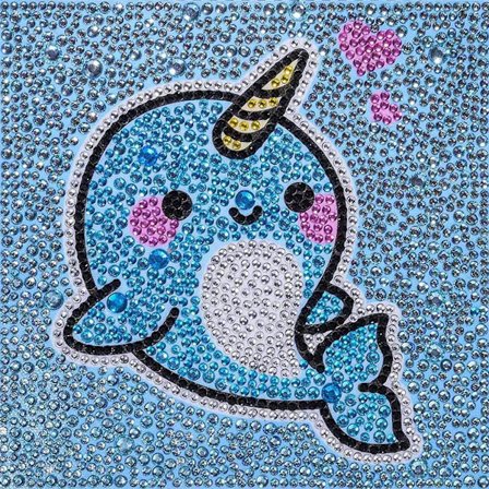 5D Diamantmålning efter nummer-kit för barn, full borr DIY för B