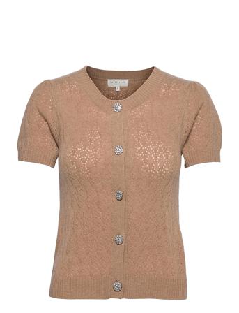Wool & Cashmere Cardigan Ss Brown Rosemunde