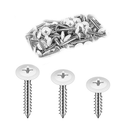 Vita Skruvar Trä Vita Plåt Skruvgäng Takhuvud Snabb Självspännande Vita Pan Skåpskruvar