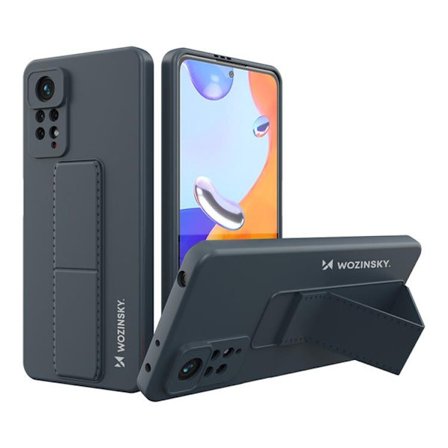 Wozinsky Xiaomi Poco X4 Pro 5G Skal Kickstand Silicone - Marinblå