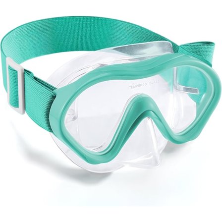 Svømmebriller til børn med næsebeskytter, snorkeldykkermaske til 3-12 år