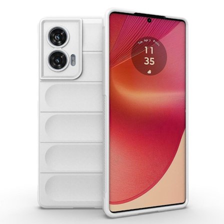 Mjukt greppformat Motorola Edge 50 Fusion skal - Vit