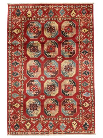 Oriental Kazak Fine Rug 117X175 Dark Red/Brown Wool, Afghanistan