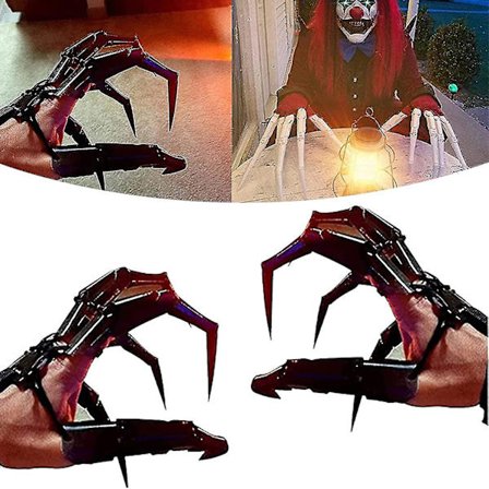 Halloween-handskar med rörliga fingrar, flexibla leder, skelett-händer