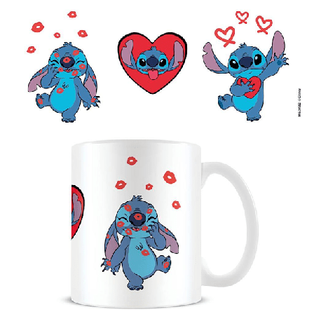 Lilo & Stitch Love Mug En Storlek Vit/Blå/Röd