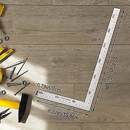 Rustfrit Stål Ramme Kvadrat Retvinklet Lineal L-Formet Layout