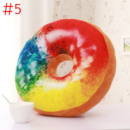 Söta Donuts Kudde Choklad Munkar Plysch Macaron Matkudde Fin Bottenkudde Nappkudde Donut Coussin