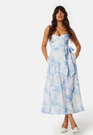 Bardot Vibrant tie dye midi dress Blue Klær