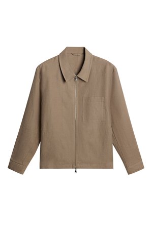 J.Lindeberg - Julius Drape Linen Overshirt - Brown - Mann - M