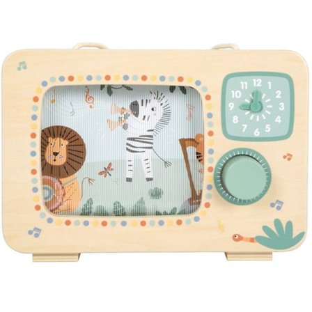 Speldosa - SMALL FOOT COMPANY - TV Safari - FSC trä - 24x7x17 cm - Från 12 månader och uppåt