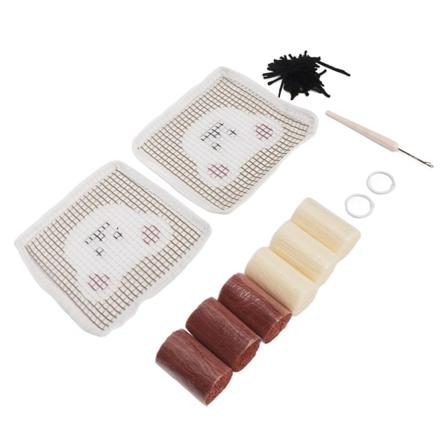 Salpakoukkusarja Cup Coaster DIY set Ihastuttava karhukuvioinen kodinsisustus käsityötä varten