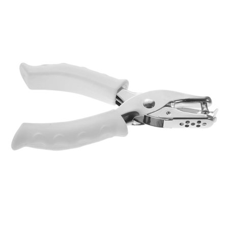 Manuell stans med ett hål, stans i metall, plast, vit stans, lösblad