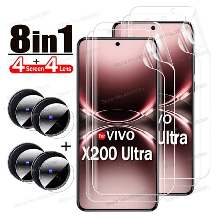 8 I 1 kompatibel VIVO X200 Ultra Hydrogel Film kompatibel VIVO X100 Ultra X200S X100S X70 X80 X90 X200 Pro Mini Kameraskärm Linsskydd