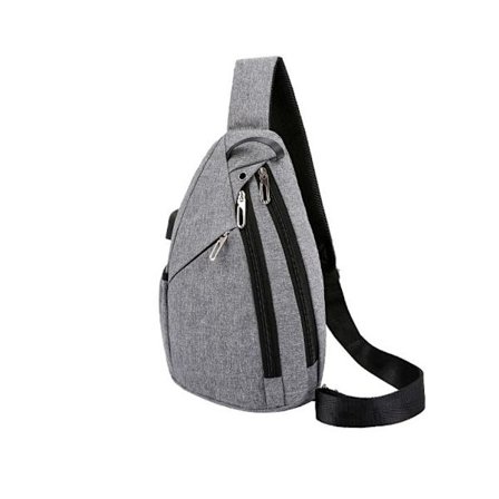 En mørkegrå hippie messenger taske til mænd og kvinder, alsidig