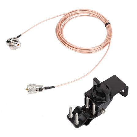 RB-46 Mobil Antennefeste for Bil + 5M Feeder Svart Toveis Radio Tilbehør