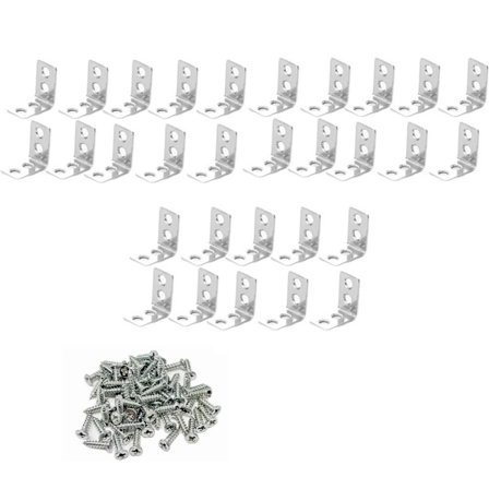 30 stk. Hjørnebøjler retvinklede beslag Vinkelbøjler