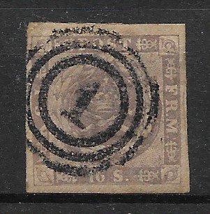 Danmark 1854 - AFA 6 - Stemplet