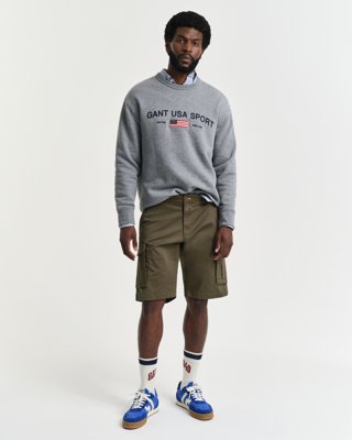 GANT - Relaxed fit cargoshorts til herre juniper green