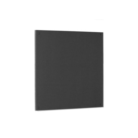 Recycled fire-retardant noticeboard, 1200x1200 mm, charcoal