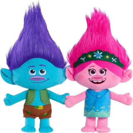Trolls 13-tums World Tour Poppy & Branch vänskapsplysch 2-pack gosedjur