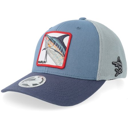 Skillfish - Blue Marlin Pro Fishing Blue Tones 110 Trucker Trucker Blue Cap - @ Hatstore