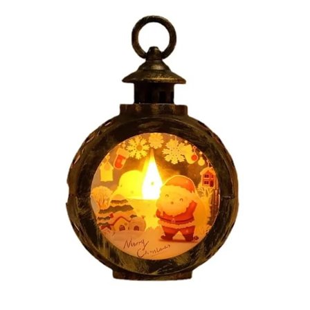 【PP】Juledekorationer LED små runde lamper bærbare