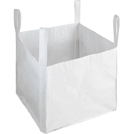 Hhaveaffaldssække 500L Kraftige Genanvendelige Industrielle Stofstrukturerede Sække med Håndtag, 1 eller 1,5 Ton, Hvid, 80 x 80 x 80 cm