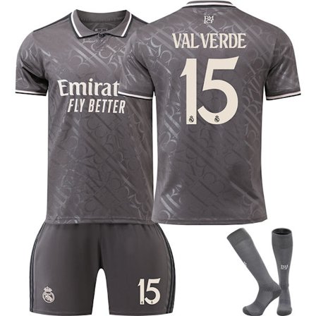 Valverde Real Madrid Tröja 2024-2025, Fotbollströja Barn Nr.15