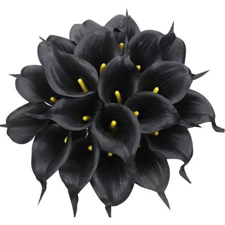 24 stk. Kunstige Latex Calla Lily, Realistisk Enkelt Stilk Calla L