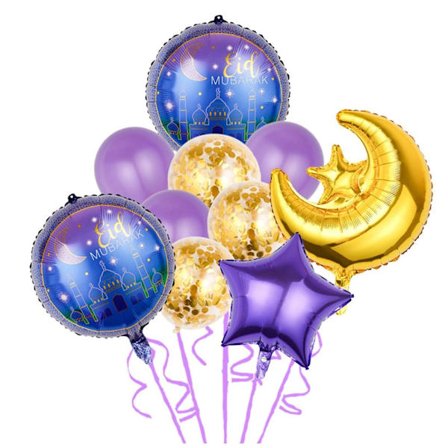 Eid Mubarak Ballonger i Aluminiumfolie Set 5 5