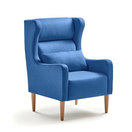 Armchair LUCKY, Medley fabric, sky blue