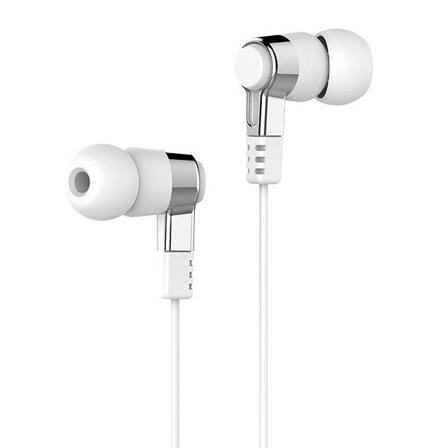 Stereo in-ear hovedtelefoner med mikrofon Volumenkontrol 3,5 mm White
