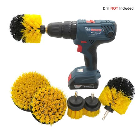 Borstset till skruvdragare för all rengöring, 6 delar