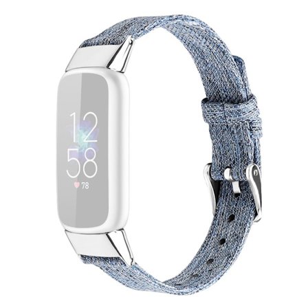 Fitbit Luxe klockarmband i canvas - Himmelsblå / Storlek: S