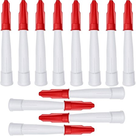12 kappaletta uudelleensuljettavaa silikonituubin suutinta, tiivistysaineen suutinapplikaattorin kärki, valkoiset tiivistysaineen suuttimet, joissa on
