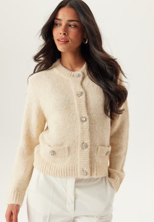 Ida Sjöstedt - Kristin Cardigan - Cream - Kläder - - Bubbleroom