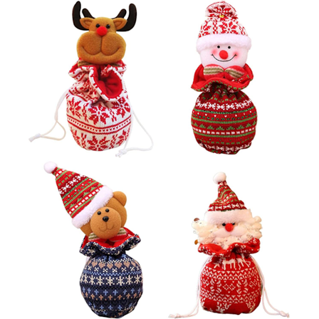 Julegodteposer, Tote Bag, Snørebånd Eplepose