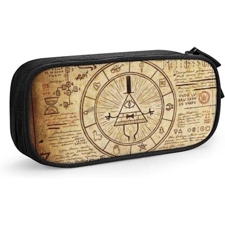 Younini Portabelt Penal Gravity-Falls B Enkelt Glidelås Penn Markør Veske Boks Sminkeveske Pennveske for Gutter/Menn SAOE018293