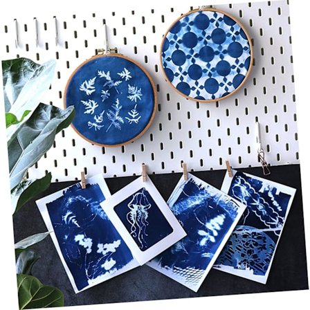 Cyanotype Kit sett Naturtrykksett for fotografiske blåkopier DIY Kunst- og håndverksprosjekter