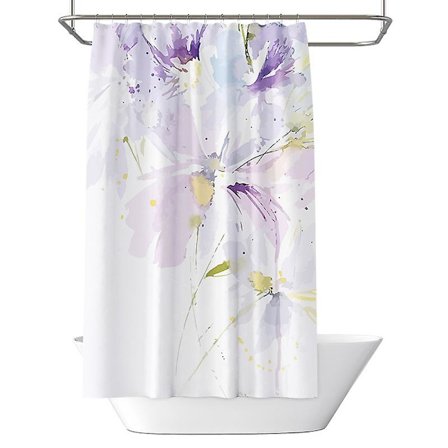 1 st vacker duschdraperi, blommönster Vacker duschdraperi Hög kvalitet, vattentät, antimögeleffekt (180 x 200 cm)