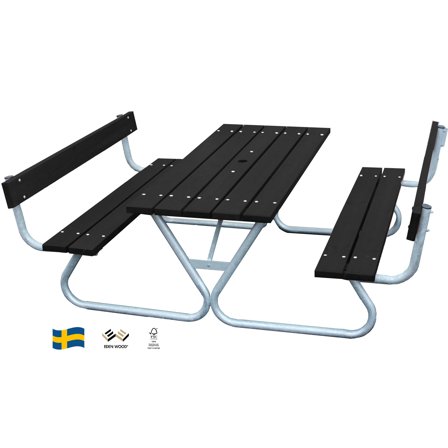 Eden Wood Robust EW 0909-8180 Picknickbord med ryggstöd, Utemöbler