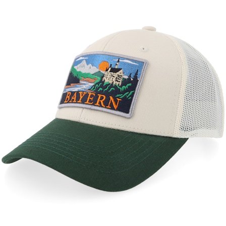Wild Spirit - Beige trucker Caps - Bundesland Bayern Stone/Dark Green Trucker @ Hatstore