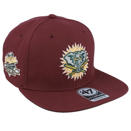 47 Brand - MLB Rød snapback Caps - Hatstore Exclusive x Oakland Athletics World Series Dark Maroon Snapback @ Hatstore